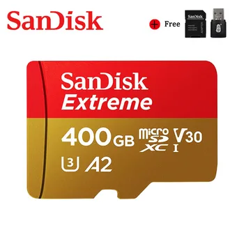SanDisk Original Micro SD kartico A2 400GB 128GB 256GB 64GB 32GB Menory kartico Extreme Ultra microsd 4K V30 TF Flash kartice