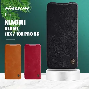 Za Xiaomi Redmi 10X Pro 5G Flip Primeru NILLKIN QIN Serije Flip Usnja Kritje Za Redmi 10X Pro 5G z wake/Sleep Funkcija