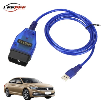 LEEPEE Avto Dodatki OBD2 USB Kabel za Diagnostiko Optičnega VAG COM 409 KKL Scan Orodje Vmesnik Za VW Audi Seat Volkswagen, Škoda