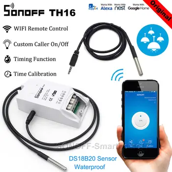 Sonoff TH16/TH10 Wifi Smart Stikalo za Spremljanje Temperature in Vlažnosti Wifi Smart Stikalo Domov Avtomatizacija Dela Z Alexa googlova Domača stran