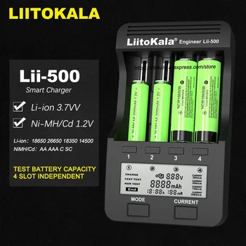 Pristen/Original LiitoKala Lii-500S Lii-S6 Lii-PD4 Lii-500 18650 Baterija Polnilnik za 26650 21700 AA AAA Baterije, LCD-Zaslon