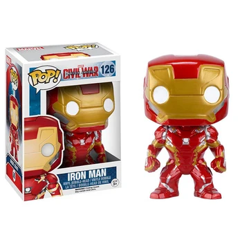 FUNKO POP Avengers Iron Man & POTRES Loki Black Panther Thanos Grootted Vinil Akcijska Figura Model Igrače Za Otroke Božič Darilo
