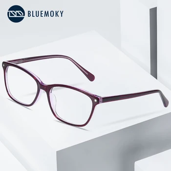 BLUEMOKY Kvadratnih Recept Očala Ženske Acetat Progresivna Očala so Očala 2020 Urad Očala Ženski Čisto Nov BT3031