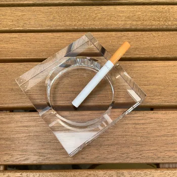 Črna/ Zlata/Tranparent Kvadratne Oblike Pepelnik Kajenje Cigar Opremo Kristalno Steklo Bliskavice Pladenj za Gospodinjstvo Urad KTV Kajenje Ponudbe