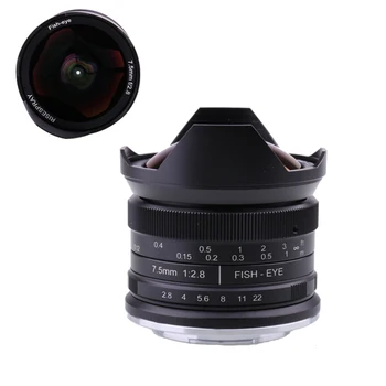 RISESPRAY 7,5 mm F/2.8 Wide Angle Fisheye Objektiv 180 Stopinj Multi-coated za Mirrorless Fotoaparat