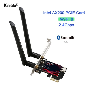 Bluetooth 5.0 Wifi 6 PCIe Network Card Za Intel AX200 3000Mbps Brezžični Wifi Adapter, 2.4 G/5Ghz 802.11 ac/ax Wi-fi Kartica Za PC