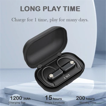 Brezžične Slušalke Bluetooth 5.1 Šport TWS Slušalke Hi-fi Zvokom, Glasbo, Slušalke, IPX5 Nepremočljiva Čepkov Z 1200mAh Polnjenje Box