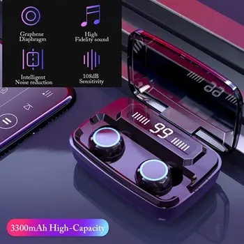 JCKEL Novo 5.0 Bluetooth Brezžične Slušalke 3300mAh TWS Hifi Stereo Šport Vodotesne Slušalke Z LED Zaslon Za IOS Android