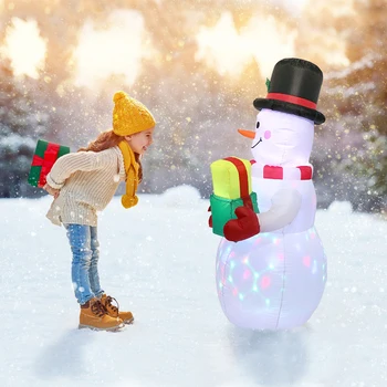 Velik Napihljiv Božiček Snežaka Lutke LED Nočna Lučka Počitnice Stranka Zunanji Vrt, Novo Leto, Božič Dekor Otroci Igrače Darila