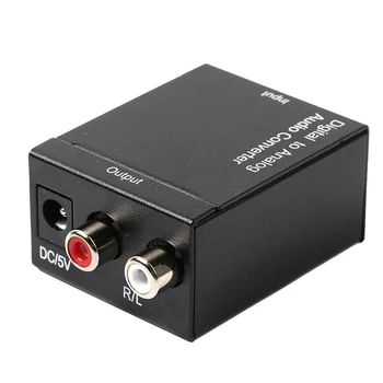 Optični Koaksialni Toslink Digitalno Analogni Avdio Pretvornik Adapter RCA L/R 3,5 mm Izhod Vrata