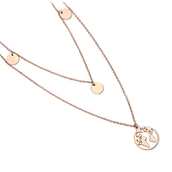ZUUZ iz nerjavečega jekla boho multi layer ogrlica za ženske Stranka rojstni dan nositi nakit luna kovanec obesek srce ogrlico