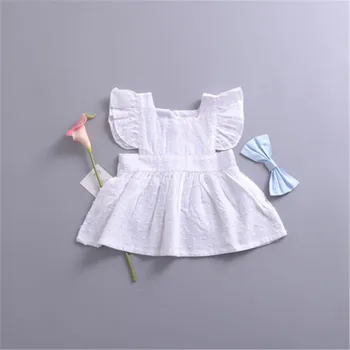 2018 Otroci Baby Dekleta poletje bela preprost in velikodušno moda CH