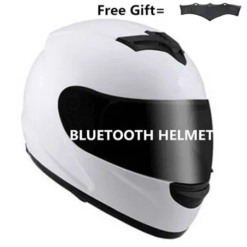 Unisex-za Odrasle Full-Face Stil Bluetooth Integrirano Motoristična Čelada z Grafiko (Mat Črna, MAJHNE)