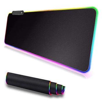 RGB Gaming Miška Ploščica Velikosti Pisane Svetlobna za PC Namizni Računalnik 7 Barv Svetlobe LED Desk Mat Gaming Tipkovnica pad