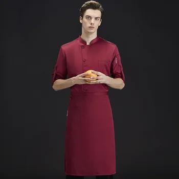 Kuharski Delovne Obleke z Dolgimi Rokavi Kuhinja Nazaj Kuhinja Oblačila