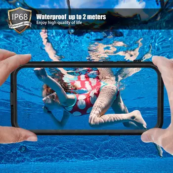 Za iPhone 12 Pro Vodotesno Ohišje Za iPhone 7 8 Plus X XS 11 Pro Max XR Plavanje Kritje Za iPhone 6 6sPlus Vode, ki so dokaz Coque