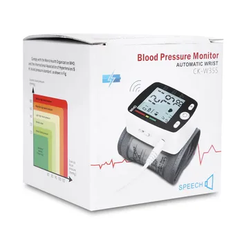 Tonometer za ponovno Polnjenje BP Sphygmomanometer Krvni Tlak Samodejni LCD Zapestje Krvni Tlak Spremlja Srčni Utrip Stopnja Pulz Meter