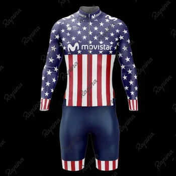Kolesarski Dresi moških dolgimi rokavi in kratke hlače skinsuit dirke triatlon plavati cestno kolo ropa ciclismo hombre MTB pro team uniforme