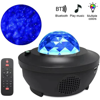 Barvita Zvezdnato Nebo Galaxy Projektor Blueteeth USB upravljate Predvajalnik Glasbe LED Nočna Lučka Polnjenja s kablom USB Projekcija Lučka za Darilo