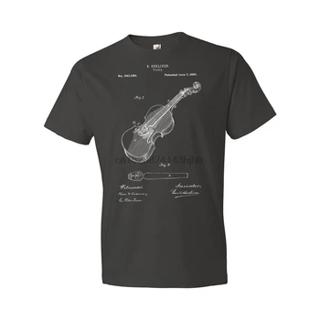 2018 Vroče Prodaje Novih Moški Majica S Kratkimi Rokavi Berliner Violino T-Shirt Violino Majica Violino Patent Violinist Darilo Glasbenik Darilo O-Vrat Tee