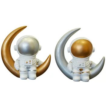 Skandinavski Slog 3D Astronavt Figurice Doma Dekoracijo Obrti Luna Miniature Hiša Dekor Planet Okraski za Otroke, Soba Darila