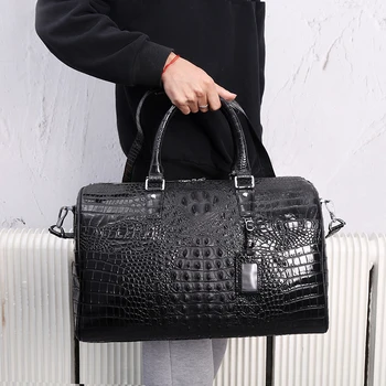 2020 novo krokodil potovalna torba moški veliko zmogljivosti roko vrečko ženska nakupovalna torba poslovnih vkrcanje telovadnice vrečko