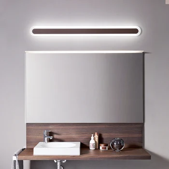 Rjava Sodobni LED Ogledalo Luči 0,4 M~1,2 M stenske svetilke kopalnica svetlobe spalnica vzglavja steno rov lampe deco Anti-fog ogledalo svetlobe