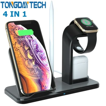 Tongdaytech 10W Qi Brezžični Polnilnik Za Iphone X 8 XR XS 11 Pro Max Hiter Polnilec za Hitro Polnjenje postajo Za Apple ura 5 4 3 2 1