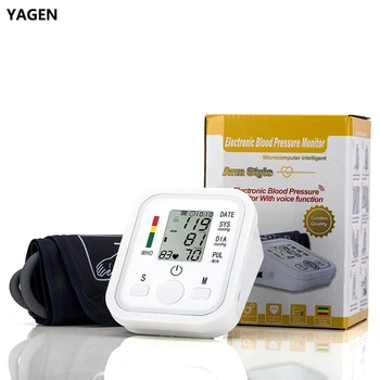 Zdravstveno Nego na domu Digitalni Lcd nadlaket Krvni Tlak Spremlja Srčni Utrip Meter Pralni Tonometer za Merjenje Samodejno