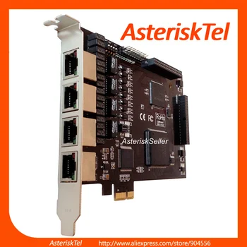 Zvezdica kartico TE420 s 4 E1/T1 vrata,ISDN PRI kartico PCI-E digium E1 t1 za Freepbx Issabel Asterisk PBX, IP Telefonski Aparat