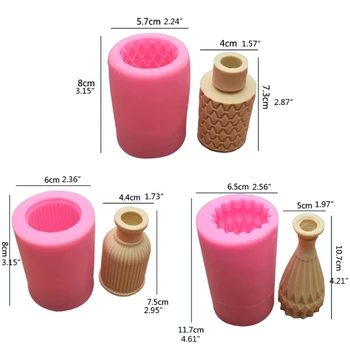 3D Cvet Vazo Silikonsko Plesni Cvet Urn Pot Konkretne Smolo Litje Plesni Orodja B36D