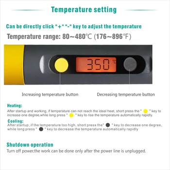 Električna Spajkalna železa C110W CXG LCD Nastavljiva Temperatura EU plug Varjenje, Spajkanje Postaja Toplote Svinčnik lemilo