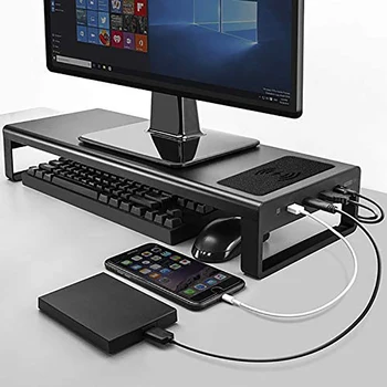 Smart USB Multi-funkcijo Namiznega Stojala za Zaslon Računalnika, Zaslona Biti Polica Plinth Močno Laptop Stojalo Namizno Držalo Za PC TV
