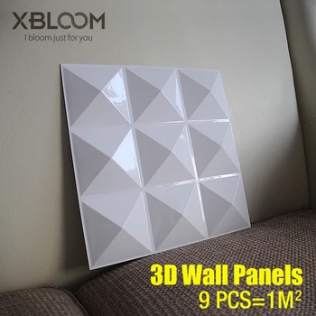 9pcs 30x30cm 3D strešnik plošča plesni omet stene 3D stenske nalepke za dnevno sobo ozadje Nepremočljiva 3D Stenske nalepke, Kopalnica, Kuhinja