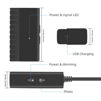 5MP HD Brezžični Endoskop Fotoaparat 5,5 mm Objektiv Z Led Luči 10M Trdi Kabel IP67 Industrijske Preglejte Borescope Za Android, iphone