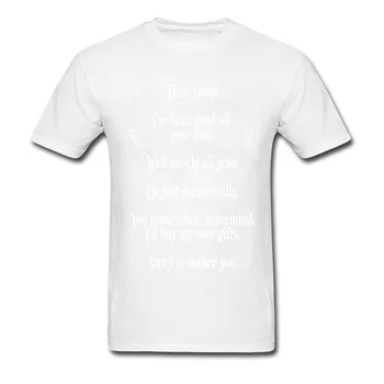 Dragi Božiček, Majica s kratkimi rokavi Moški Božič T-shirt Smešno Pismo Tshirt Natisnjeni Oblačila Mladi Božič Darilo Vrhovi Graphic Tee Veleprodajno Podjetje
