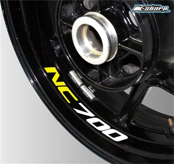 Motorno kolo nalepke nepremočljiva okrasni kolesni trak logotip z reflektivni MOTO notranji obroč decal za Honda NC700 nc 700