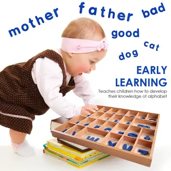 Otroci Montessori Jezik Igrače, Lesene Premično Abeceda Predšolskih Zgodnjega Učenja Izobraževalne Igrače