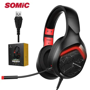 SOMIC STINCOD GS301 PC Gaming Slušalke USB, 7.1 / USB+3,5 mm gaming Slušalke Z Mikrofonom za Računalnik PS4 Prenosni Telefon