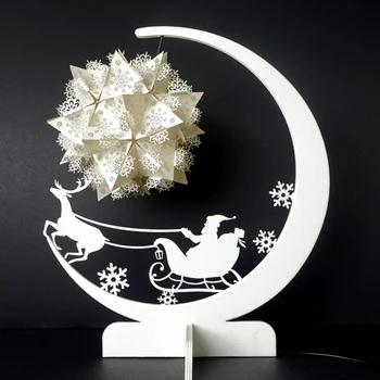 DIY LED Noč Lahka 3D Votlih Božično Darilo USB Napajanje Luči Spalnica Dekor Tabela Okraski Božič Christams Okraski Za Dom