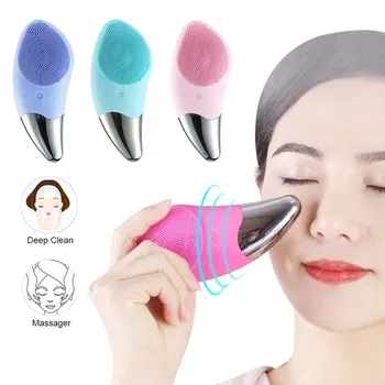 Silikonski Obraz Krtačo USB Električni Facial Cleanser 360° Kožo Globinsko Pranje Masaža Čiščenje silikona obraz čiščenje krtačko za nego kože