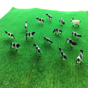 100 kozarcev 1:150 Obsega Majhen Model Pobarvan Črno In Belo Živali na Kmetiji Krave Za Diorama Miniaturni Model Kmetije Krajine, zaradi Česar