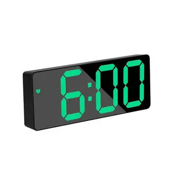 Akril/Ogledalo Alarm Ura LED Digitalna Ura Glasovni Nadzor Dremeža Prikaz Temperature Nočni Način