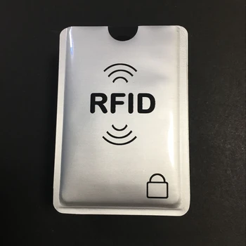 500 kos/veliko Anti Scan RFID Blokiranje za Kreditne Kartice s prilagojenim logotip tiskanja 1-2 barve
