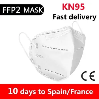 95% Filtracijo kn95 masko 5 Plasti ffp2 masko za Zaščito Obraza, Maske Proti Prahu Onesnaževanja ffp3 Masko 24-Urna Hitra Dostava