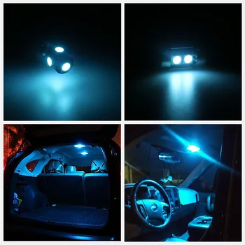 10Pcs Xenon Bele LED Luči Žarnice za Notranje zadeve Paket Komplet Za obdobje 2010-GMC Teren Zemljevid Dome Prtljažnik, Vrata, Luč registrske Tablice