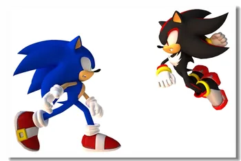 Po Meri Platno Stenske Freske Super Sonic Hedgehog Plakat Super Smash Bros Stenske Nalepke Igra Za Ozadje Sonic Dekoracijo #0487#