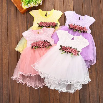 Poletje Dekle Obleko Za Baby Dekleta Princesa Obleke 2020 Moda 1. Rojstni dan Dojenčka Obleko Malčka Dekle Oblačila Novorojenčka Obleke