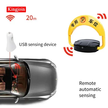 S samodejni senzor, 2 daljinski zložljiva varnost parkiranje zaklepanje ovira stražar stolpec s ključavnico in vijak (brez baterije)