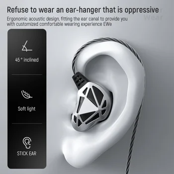 Fonge F5 V uho Športne slušalke Univerzalno Slušalke Z mikrofonom HIFI Globok Bas Stereo Glasbe, Slušalke Za iPhone Xiaomi
